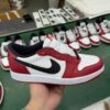 Nike Air Jordan 1 Low 'Gym Red' 553558-605 White Black Red Men's Lifestyle Sneakers
