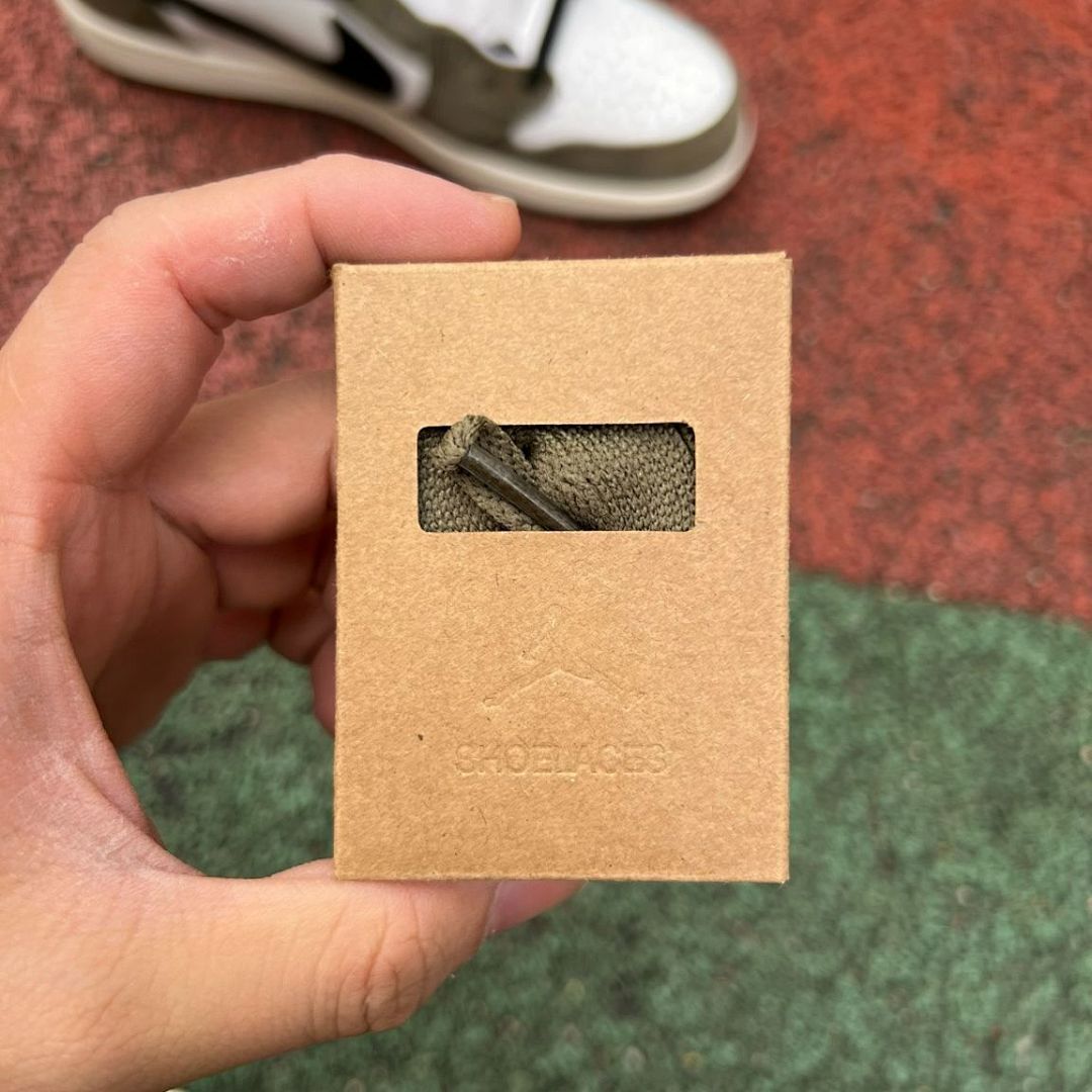 Travis Scott Nike Air Jordan 1 Low OG SP Olive White Black Sail Shoes Sneakers DZ4137-106 - Image 3