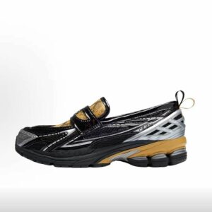 New Balance 1906L Black Gold Metallic Patent Leather Loafer Sneaker Hybrid