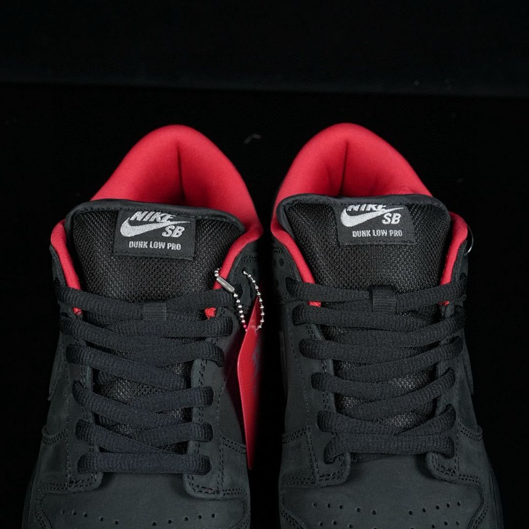 Nike SB Dunk Low Supreme '94 Black Red Sneakers Shoes (436329-001) - Image 4