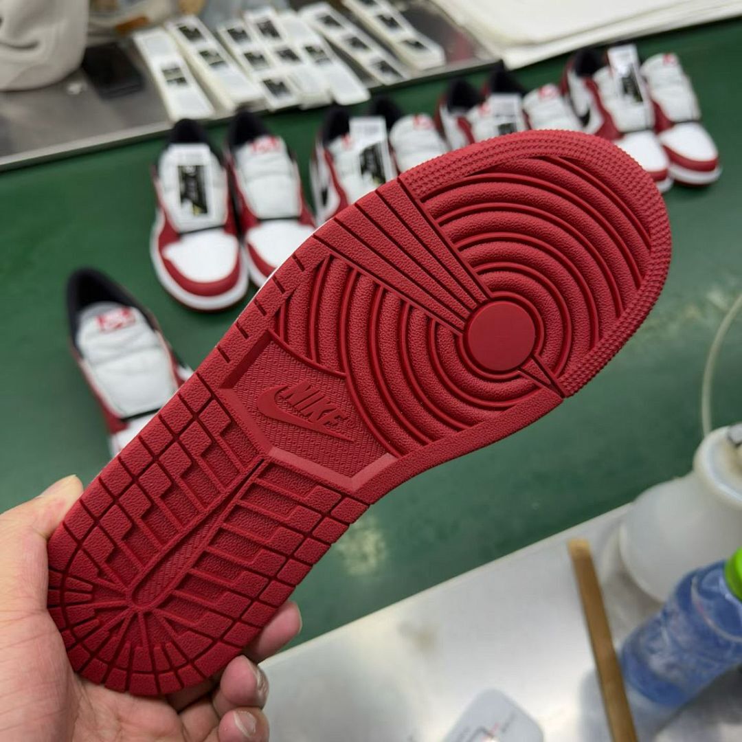 Nike Air Jordan 1 Low Gym Red White Black Sneakers 553558-605 - Image 2