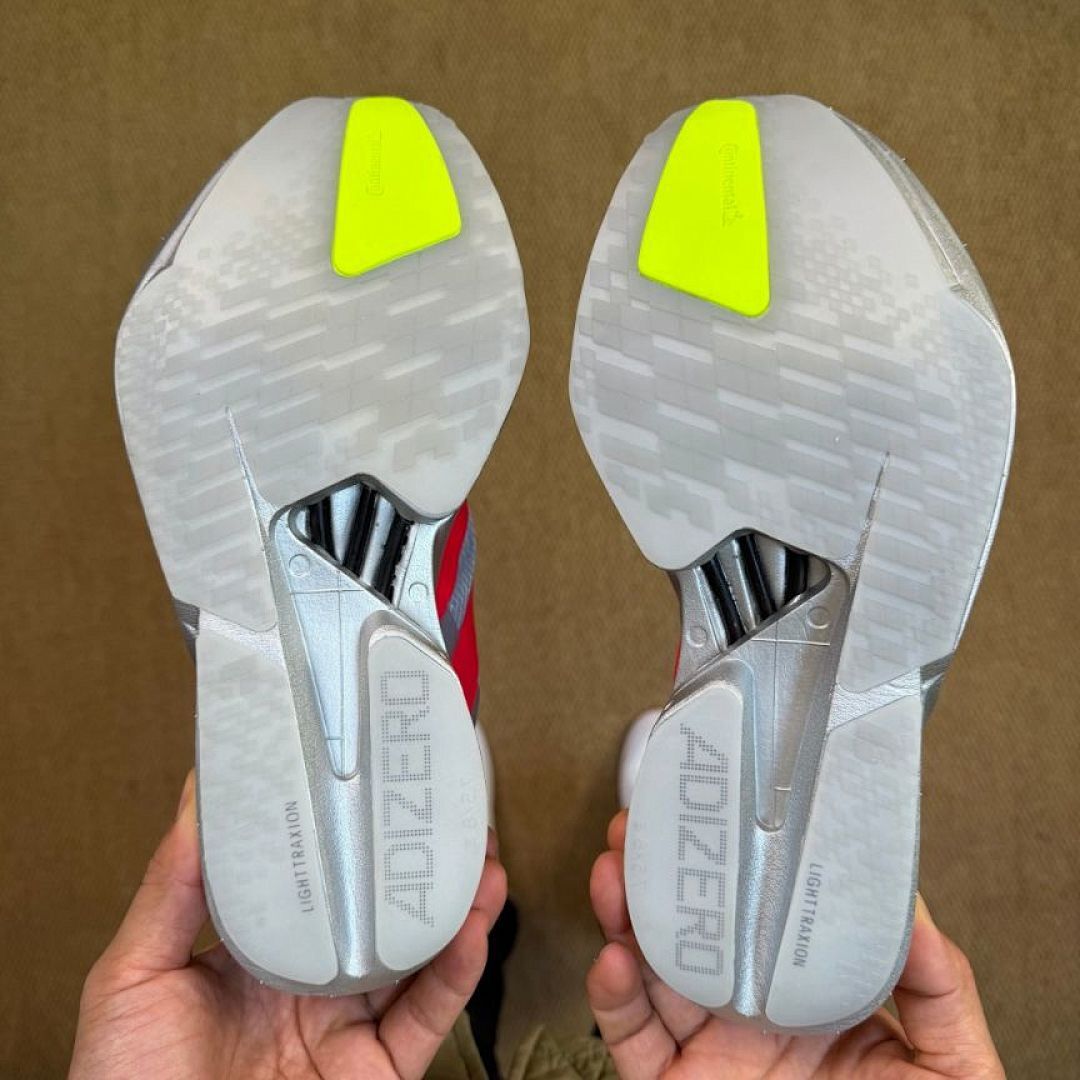 Adidas Adizero Adios Pro 3 Lightstrike Pro Running Shoes Grey Six Solar Red Carbon GW5467 - Image 8