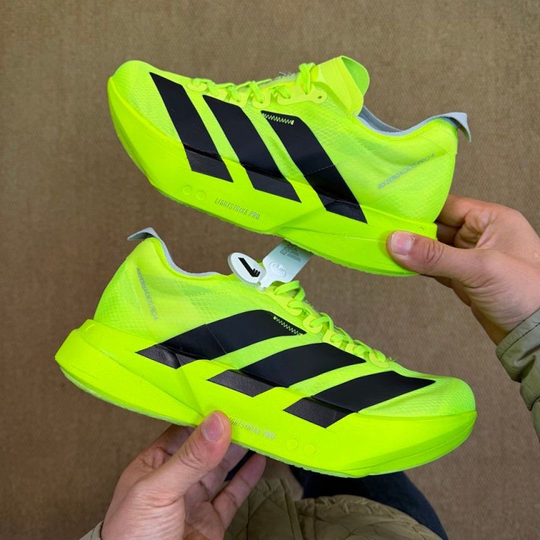 Adidas Adizero Adios Pro 3 Running Shoes Solar Yellow Core Black Lightstrike Pro Marathon Race Performance Training Sneakers (HQ3511) - Image 9