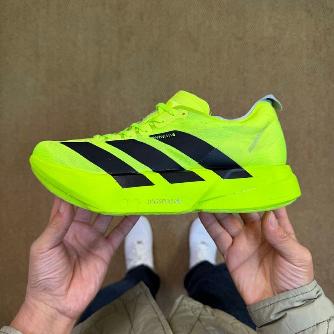 Adidas Adizero Adios Pro 3 Running Shoes Solar Yellow Core Black Lightstrike Pro Marathon Race Performance Training Sneakers (HQ3511) - Image 10