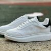 Alexander McQueen Oversized Sneaker White Leather Black Heel Tab 553770 WHGP7 9061