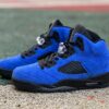 Jordan 5 Retro Blue Suede Game Royal Black Men's Sneakers 136027-401