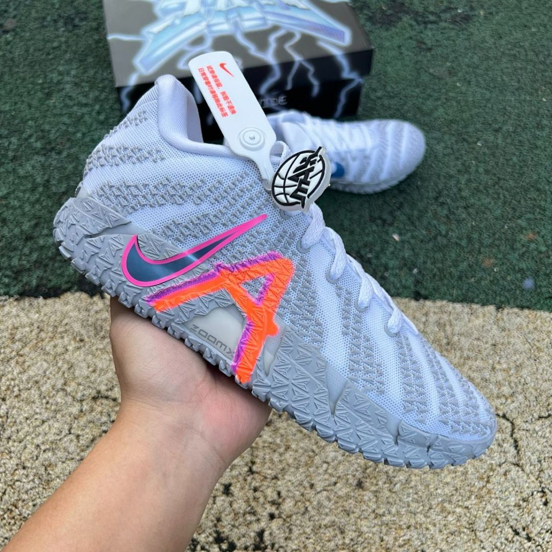 NikeCourt Zoom GP Turbo Tennis Shoes Men's White Hot Lava Pink Blast Agassi DC9100-100 - Image 9