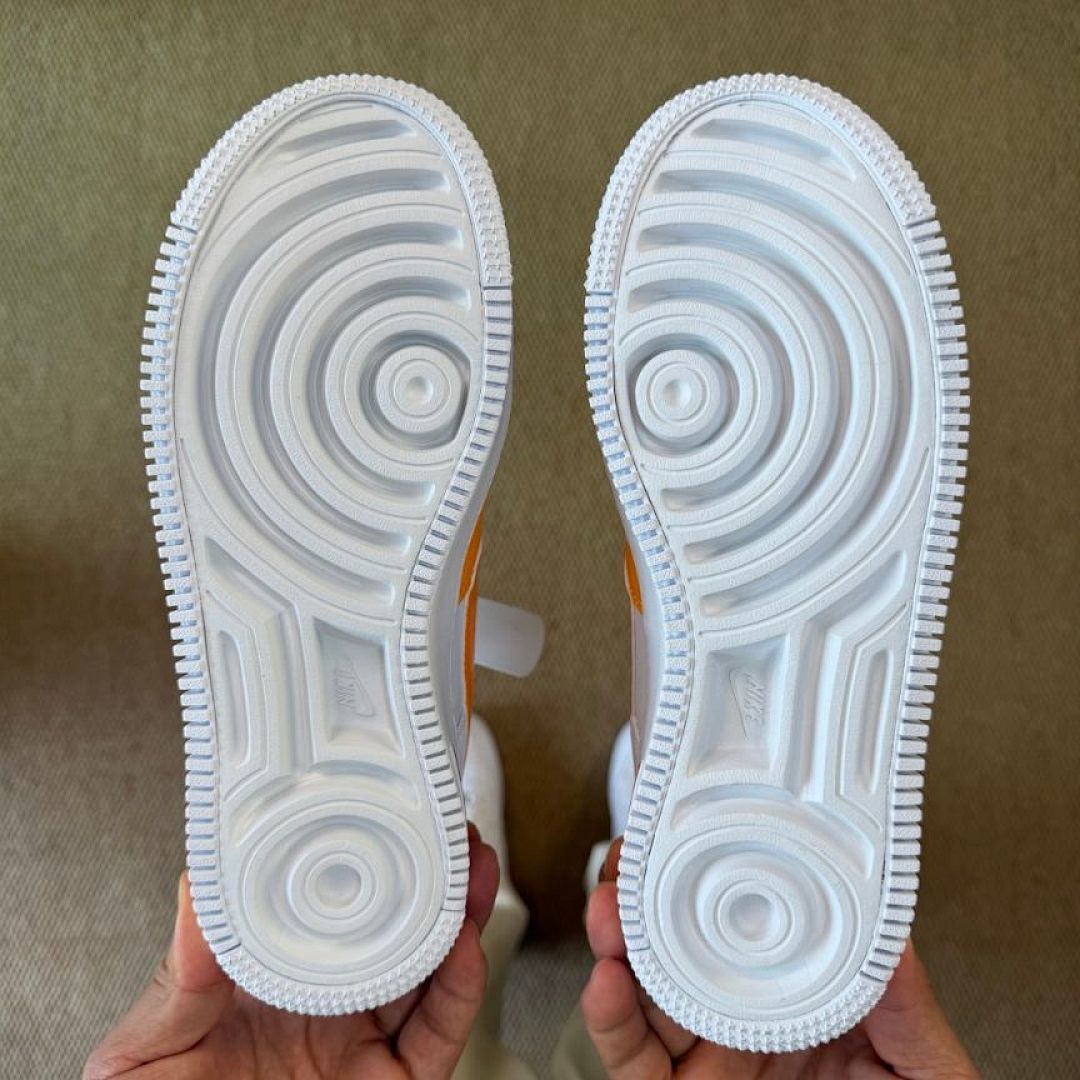 Nike Air Force 1 Shadow Women's White Orange Bronze Gradient Sneakers - Image 7