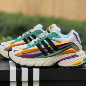 Adidas Response CL Cloud White Collegiate Green Orange Purple Sneakers Running Shoes IE7157