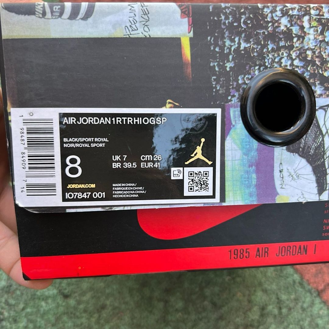 Air Jordan 1 Retro High OG SP Union LA x Fragment Design Royal Blue Black Toe Sample Men's Sneaker (SP26-MNJDLS-473-CHRIS-HIROSHI / TOOLINGCODE: AJ1-NTBF-J-005) - Image 2