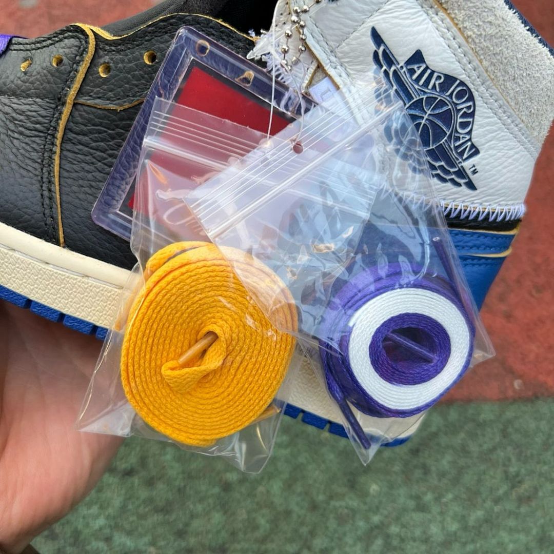 Air Jordan 1 Retro High OG SP Union LA x Fragment Design Royal Blue Black Toe Sample Men's Sneaker (SP26-MNJDLS-473-CHRIS-HIROSHI / TOOLINGCODE: AJ1-NTBF-J-005) - Image 3