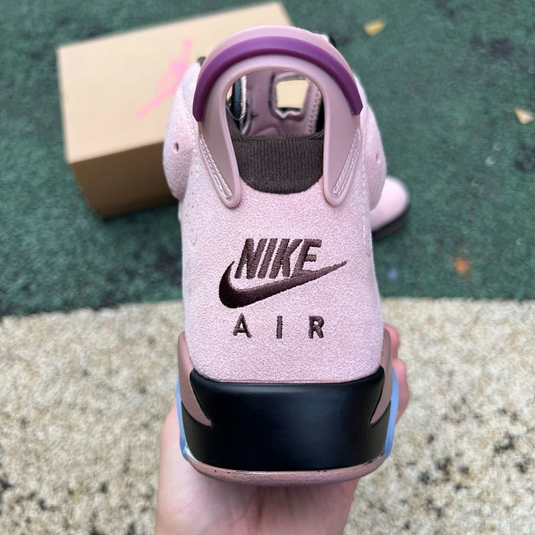 Air Jordan 6 Retro Travis Scott Pink Suede F&F Friends & Family Limited Edition Sneakers - Image 8