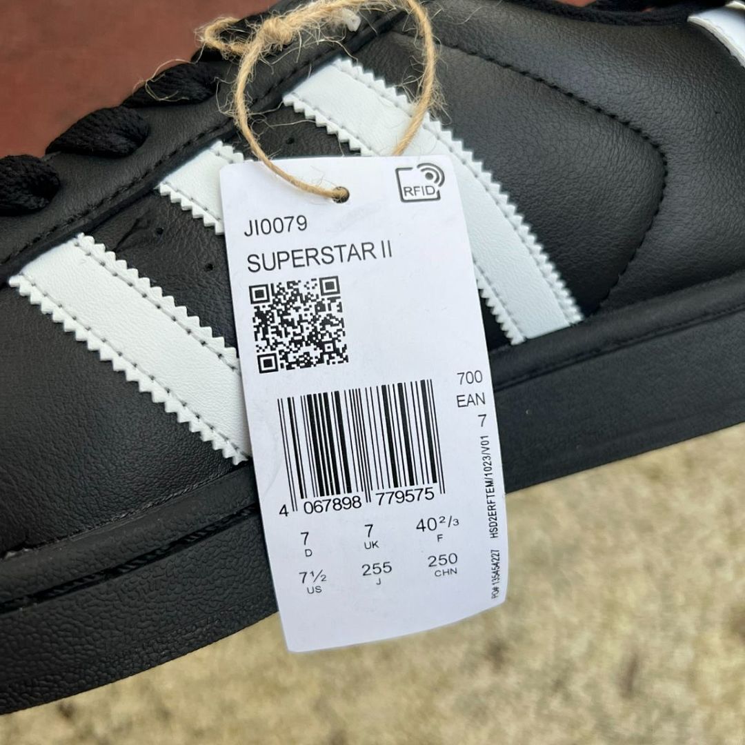 Adidas Superstar Black White Shell Toe Sneakers Black Sole - Image 3