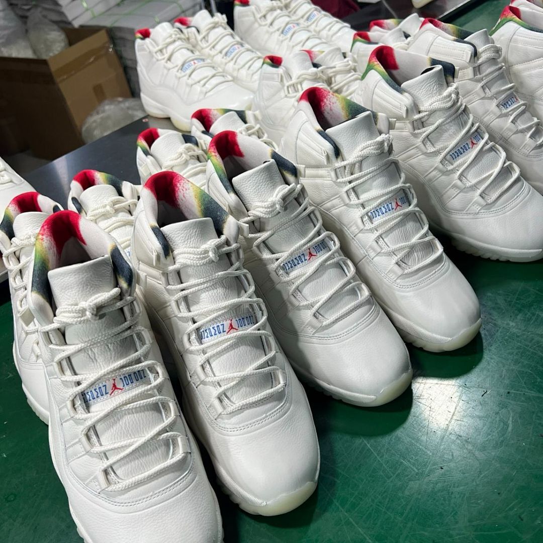Air Jordan 11 Retro Craft White Tumbled Leather Multi-Color 23 - Image 7