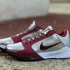 Nike Zoom Kobe 5 V Protro Metallic Silver Maroon White Basketball Shoes, Men's Athletic Sneakers, Kobe Bryant Footwear