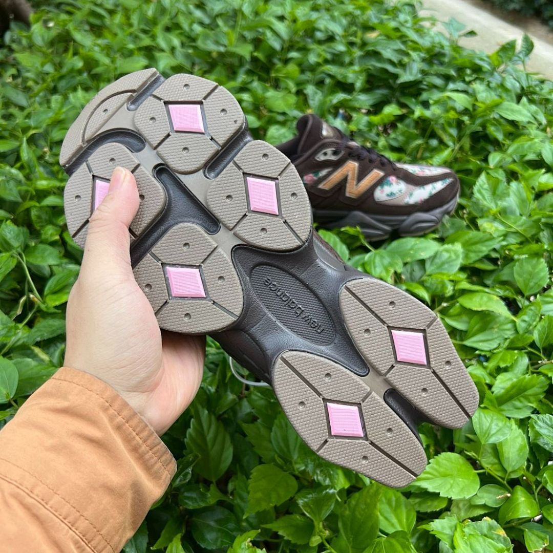New Balance 9060 Brown Floral Multi-Color Sneakers U9060FWB - Image 6