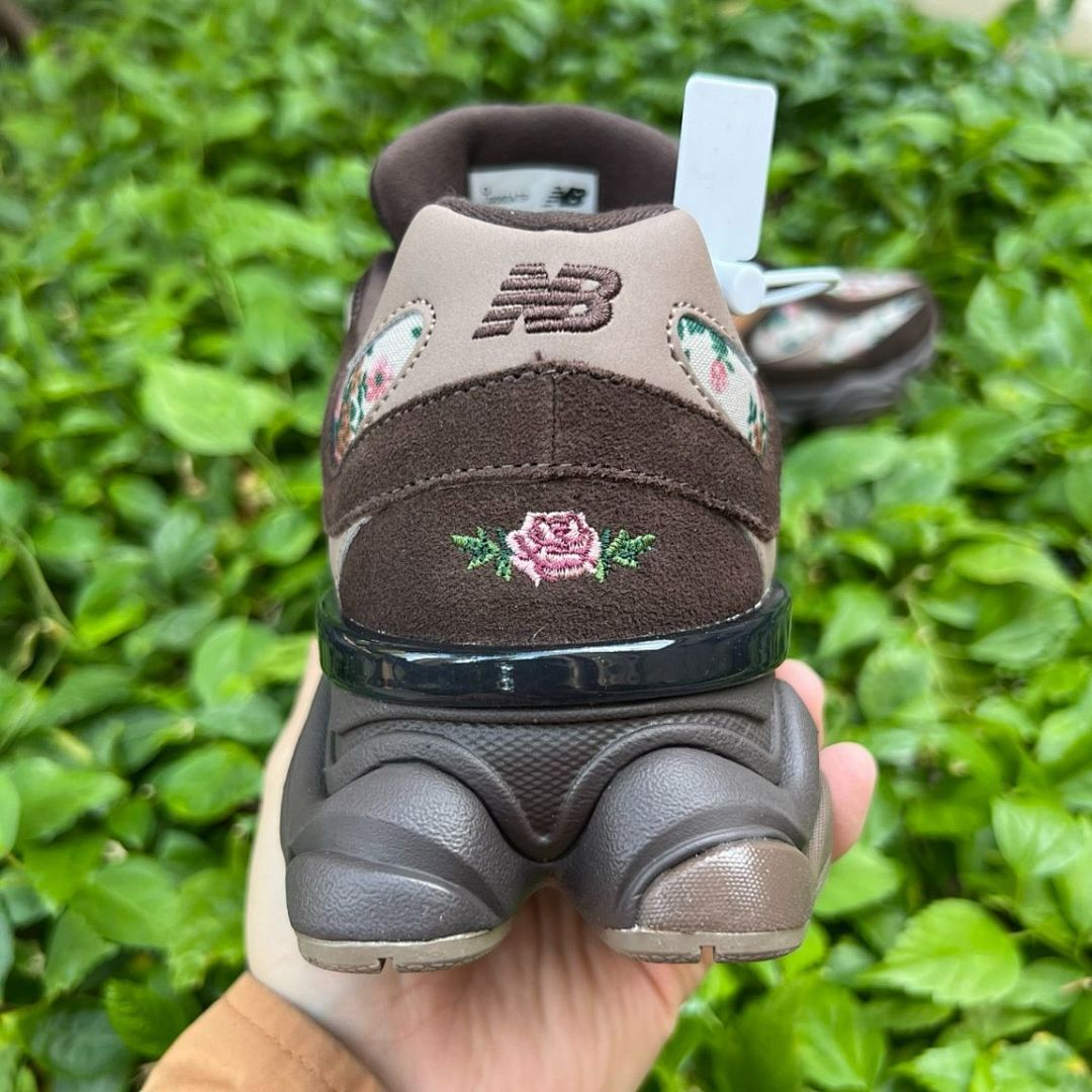 New Balance 9060 Brown Floral Multi-Color Sneakers U9060FWB - Image 8