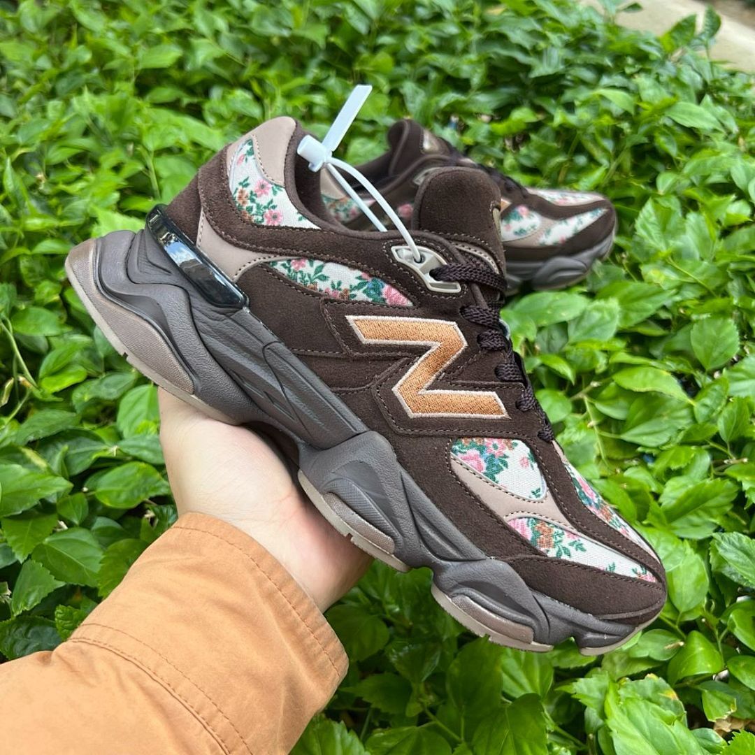 New Balance 9060 Brown Floral Multi-Color Sneakers U9060FWB - Image 9
