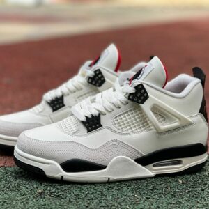Air Jordan 4 Retro Sail Light Smoke Grey Black Red DR5415-108