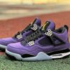 Women's Nike Air Jordan 4 Retro "Canyon Purple" Black Suede Sneakers AQ9129-500