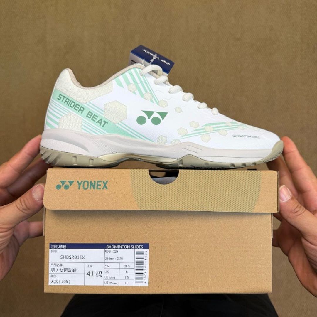 Yonex Strider Beat Badminton Shoes White Mint Green - Image 3