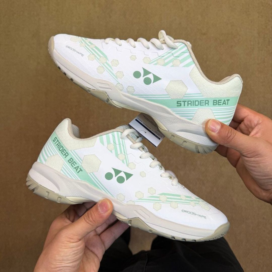 Yonex Strider Beat Badminton Shoes White Mint Green - Image 9