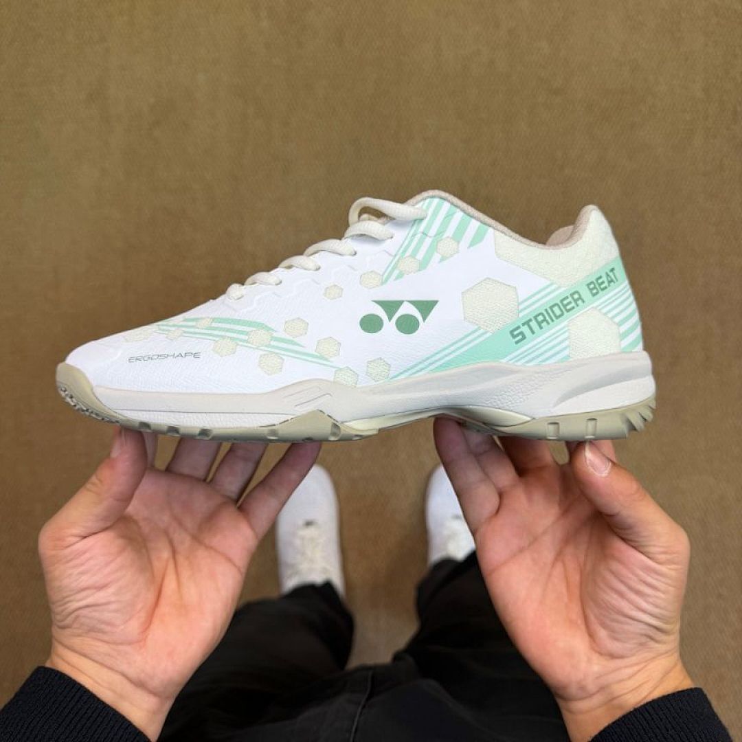 Yonex Strider Beat Badminton Shoes White Mint Green - Image 10