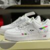 Nike Air Force 1 Low KAWS Custom White Multicolor Neon Stripes Shoes