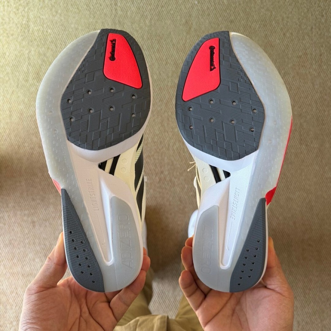 Adidas Adizero Adios Pro 3 Men's Running Race Shoes Cloud White Core Black Solar Red Lightstrike Pro Carbon Plate HQ8438 - Image 8