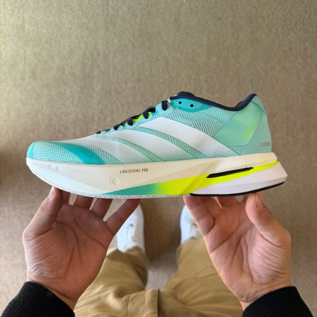 Adidas Adizero Adios Pro 3 Running Shoes - Pulse Mint / Lucid Lemon / Core Black - Men's Race Day Marathon Carbon Plate Sneakers - GZ8451