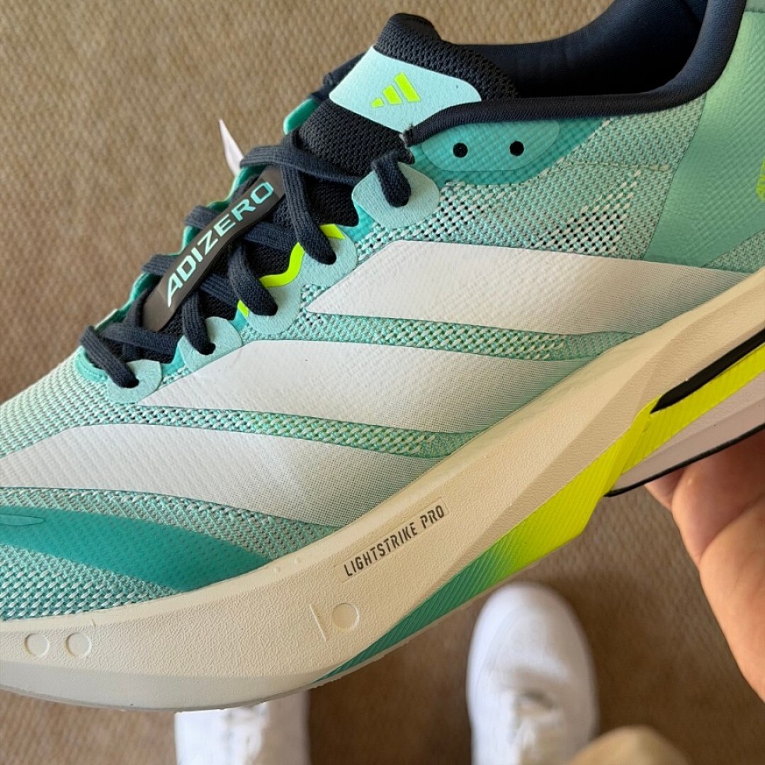 Adidas Adizero Adios Pro 3 Running Shoes - Pulse Mint / Lucid Lemon / Core Black - Men's Race Day Marathon Carbon Plate Sneakers - GZ8451 - Image 5