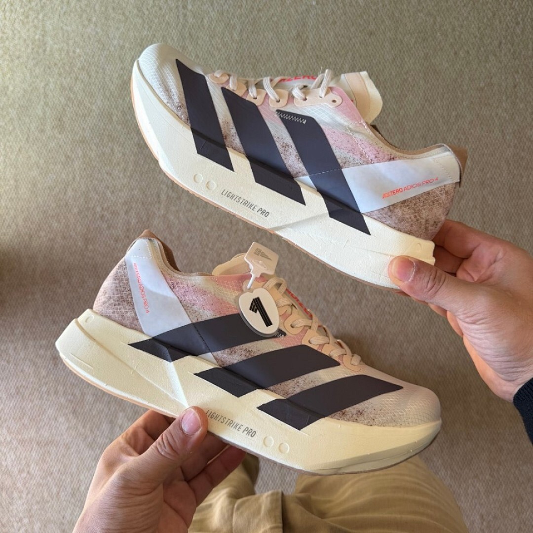 Adidas Adizero Adios Pro 4 Running Shoes White Preloved Lilac Preloved Red GW7896 - Image 9