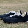 Men's Black Retro Runner Sneakers - Suede Nylon Upper & Gum Sole