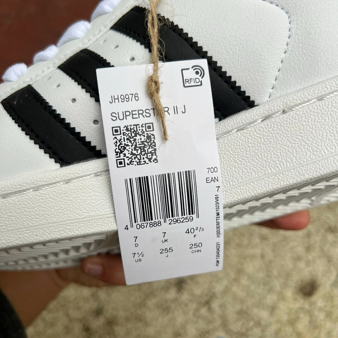 Adidas Superstar White Black Classic Shell Toe Sneakers - Image 3