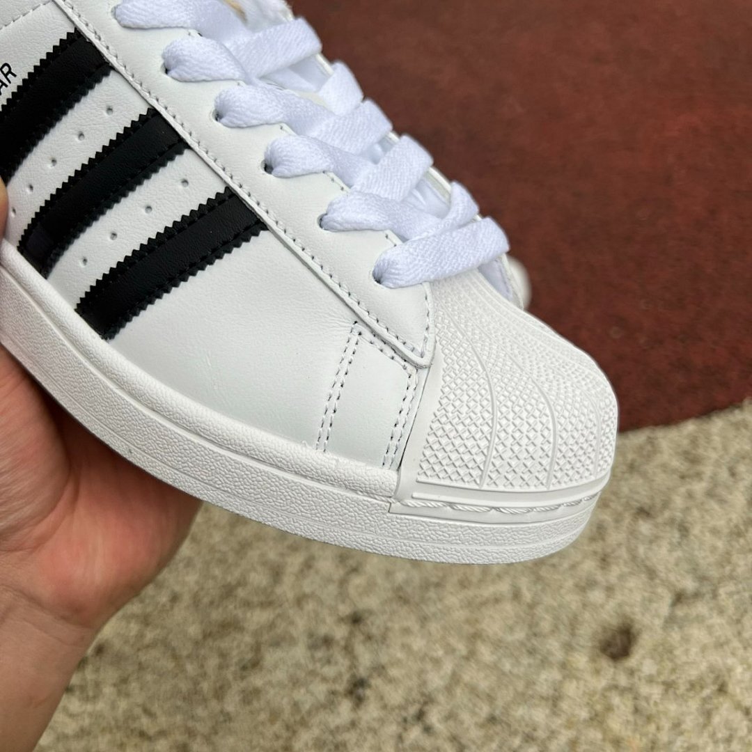 Adidas Superstar White Black Classic Shell Toe Sneakers - Image 4