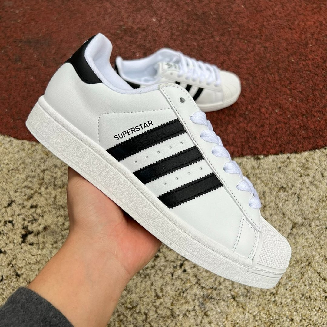 Adidas Superstar White Black Classic Shell Toe Sneakers - Image 10