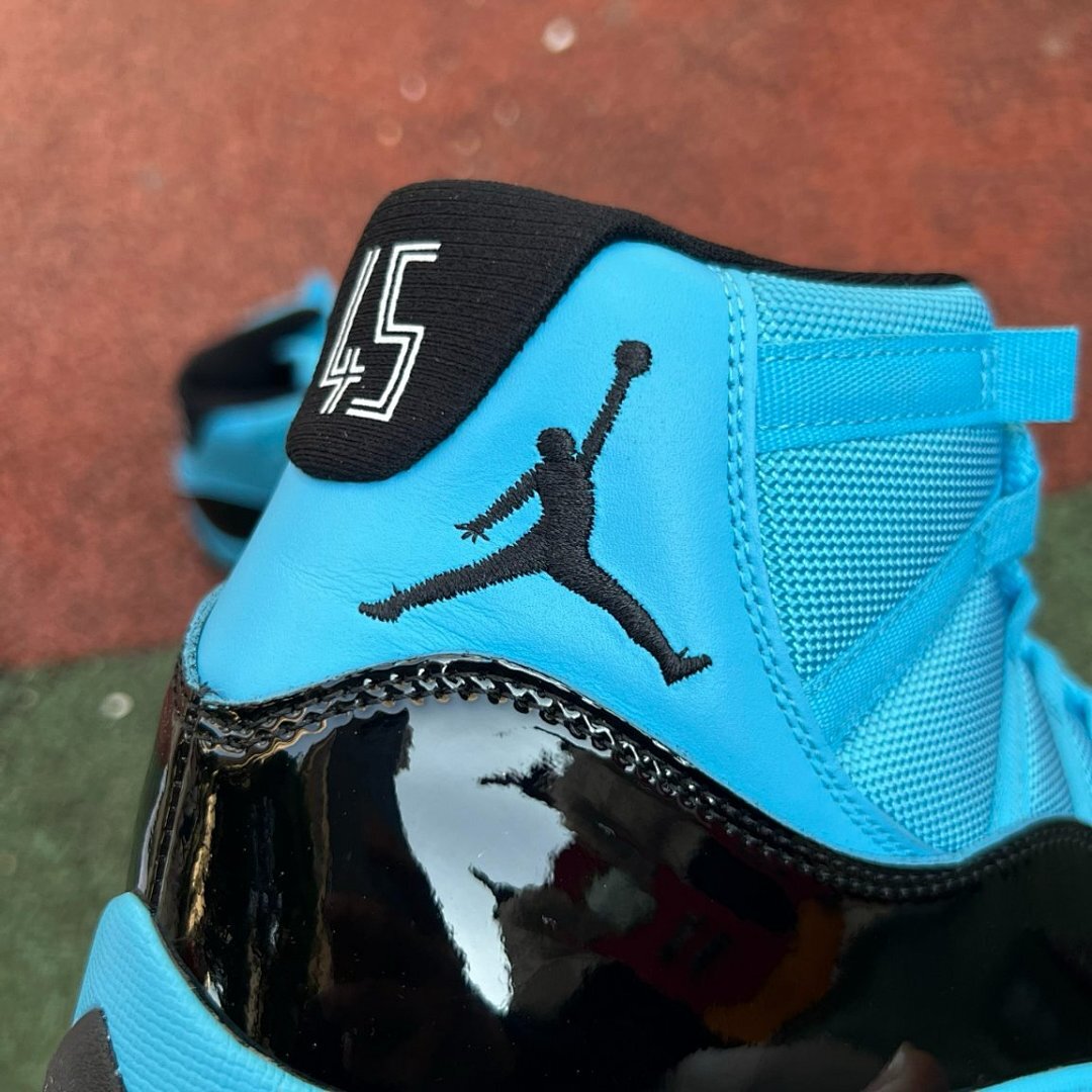 Air Jordan 11 Retro "Pantone" University Blue Black Patent Leather Sneakers Shoes 683072-405 - Image 3