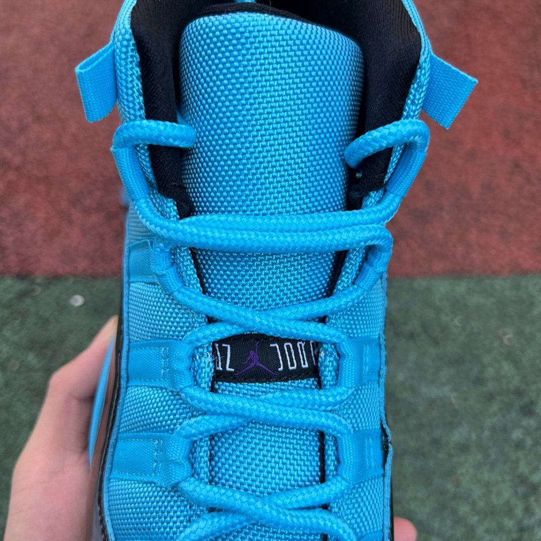 Air Jordan 11 Retro "Pantone" University Blue Black Patent Leather Sneakers Shoes 683072-405 - Image 6