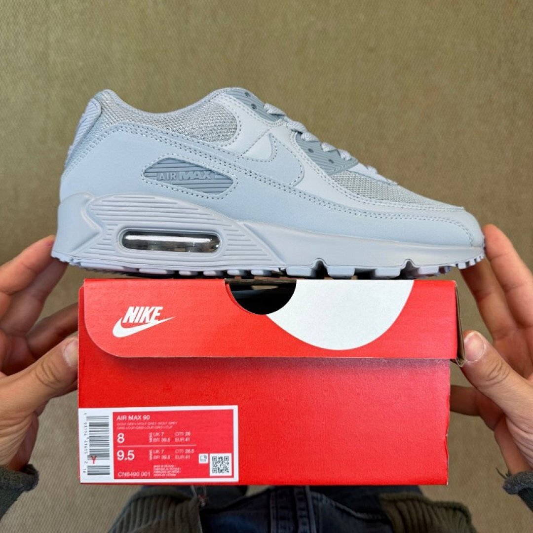 Nike Air Max 90 Pure Platinum Light Grey White Trainers Sneakers - DJ6205-100 - Image 3