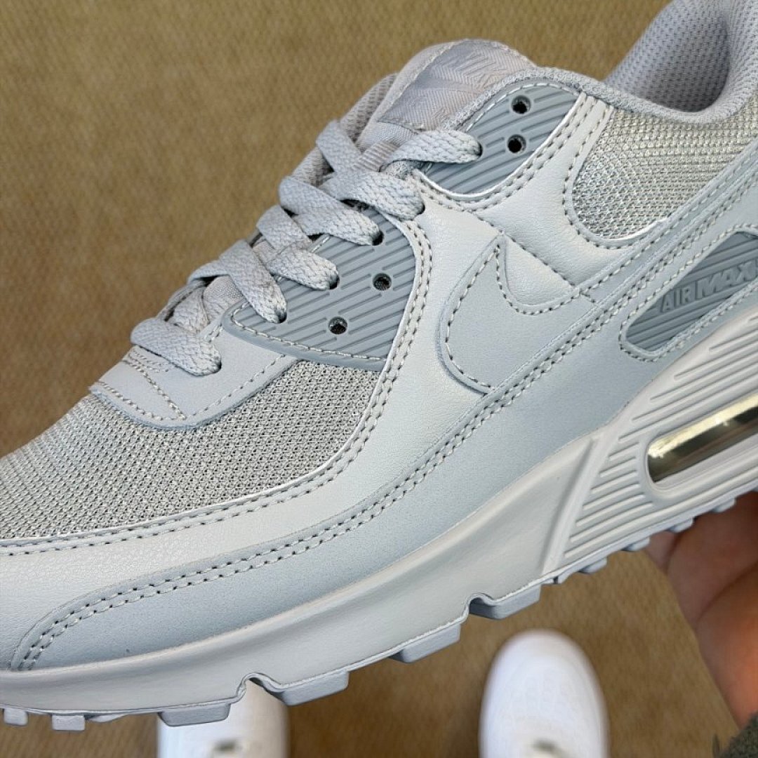 Nike Air Max 90 Pure Platinum Light Grey White Trainers Sneakers - DJ6205-100 - Image 5