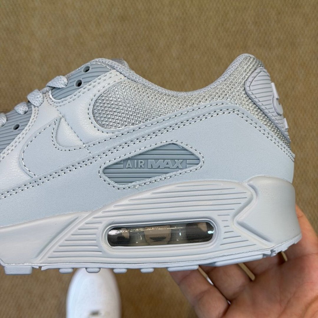 Nike Air Max 90 Pure Platinum Light Grey White Trainers Sneakers - DJ6205-100 - Image 6