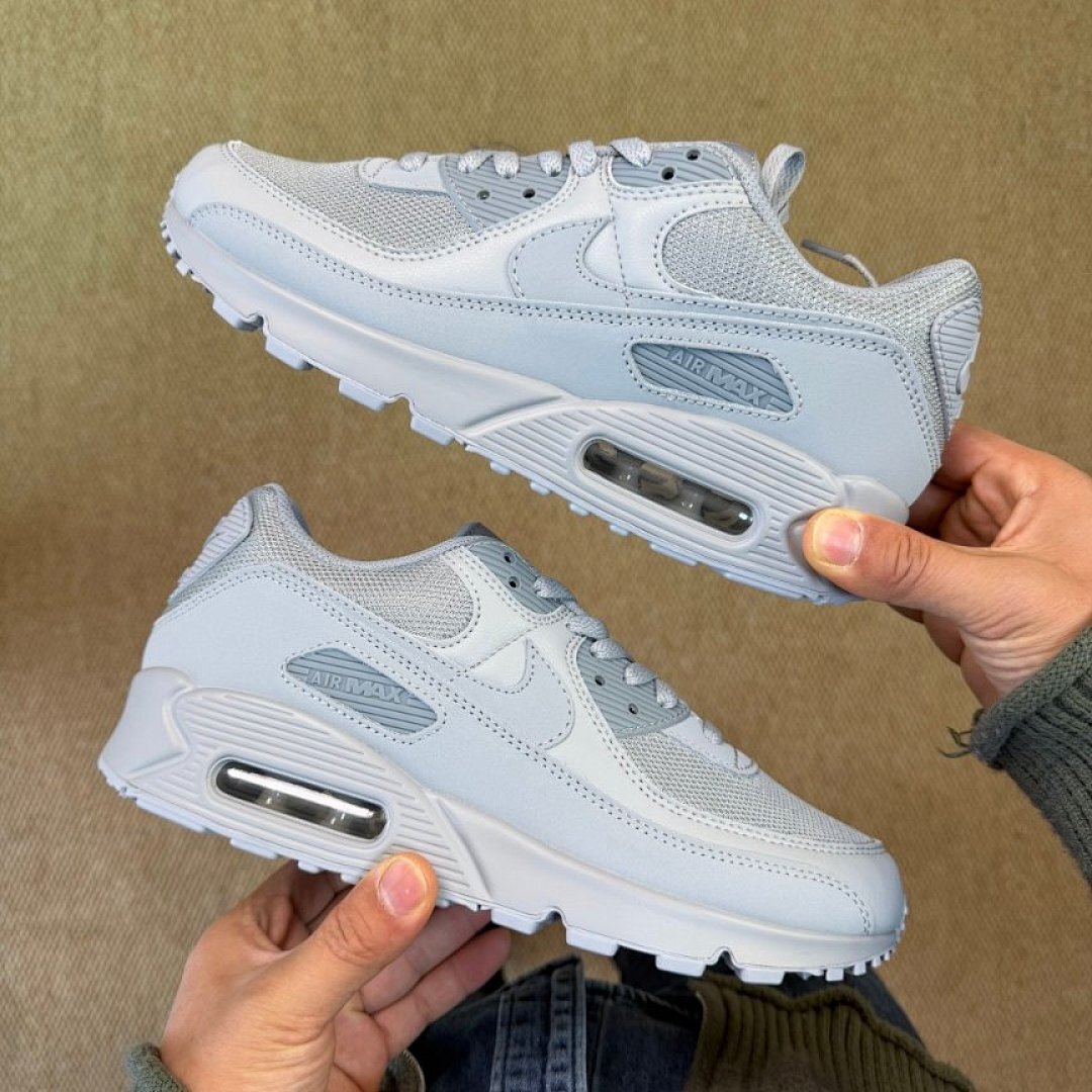 Nike Air Max 90 Pure Platinum Light Grey White Trainers Sneakers - DJ6205-100 - Image 9