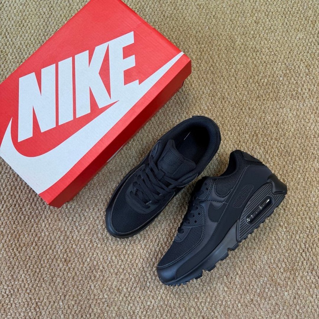 Nike Air Max 90 Triple Black Sneakers Shoes Trainers CN8490-003 Men's Women's Unisex Lifestyle Running Casual - Image 2