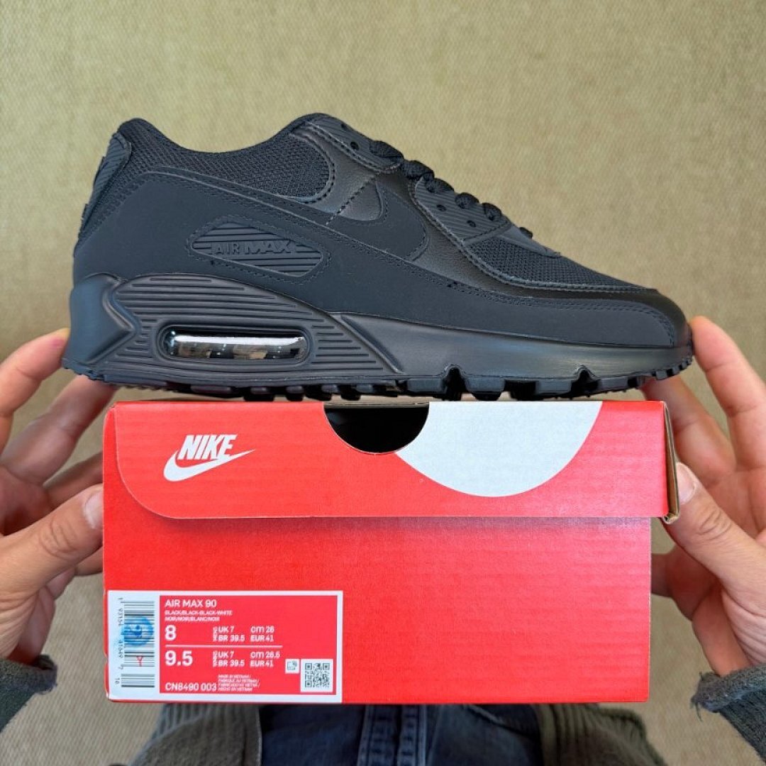 Nike Air Max 90 Triple Black Sneakers Shoes Trainers CN8490-003 Men's Women's Unisex Lifestyle Running Casual - Image 3