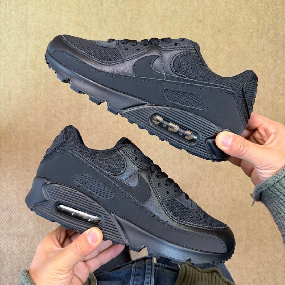 Nike Air Max 90 Triple Black Sneakers Shoes Trainers CN8490-003 Men's Women's Unisex Lifestyle Running Casual - Image 9