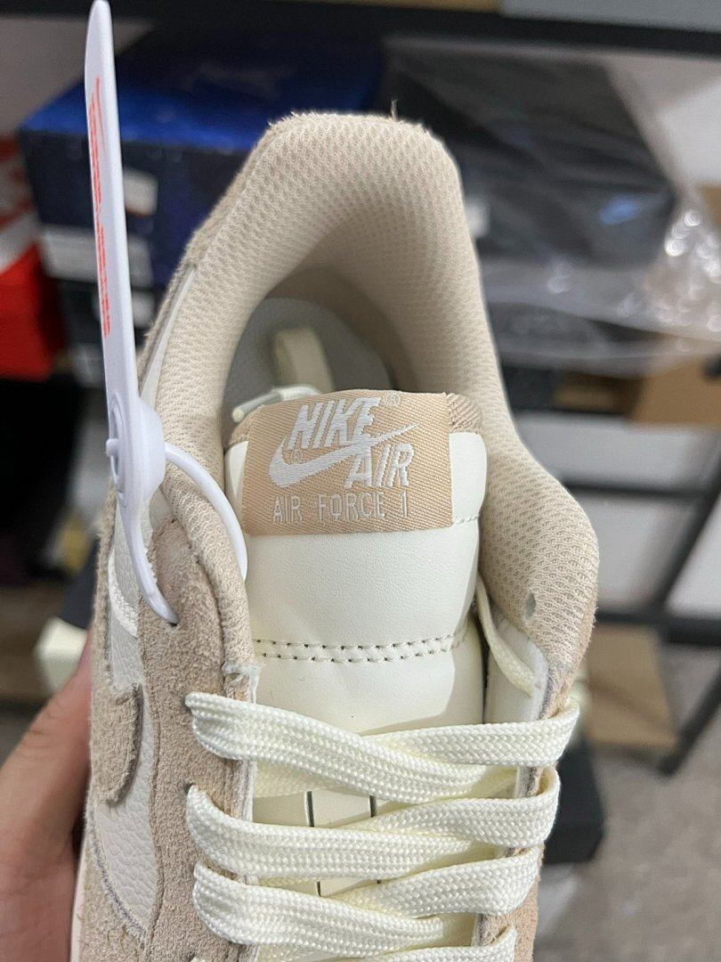 Nike Air Force 1 Low Fauna Brown Sail Light Gum Brown Shaggy Suede Leather Sneakers AF1 DV7584-100 - Image 5