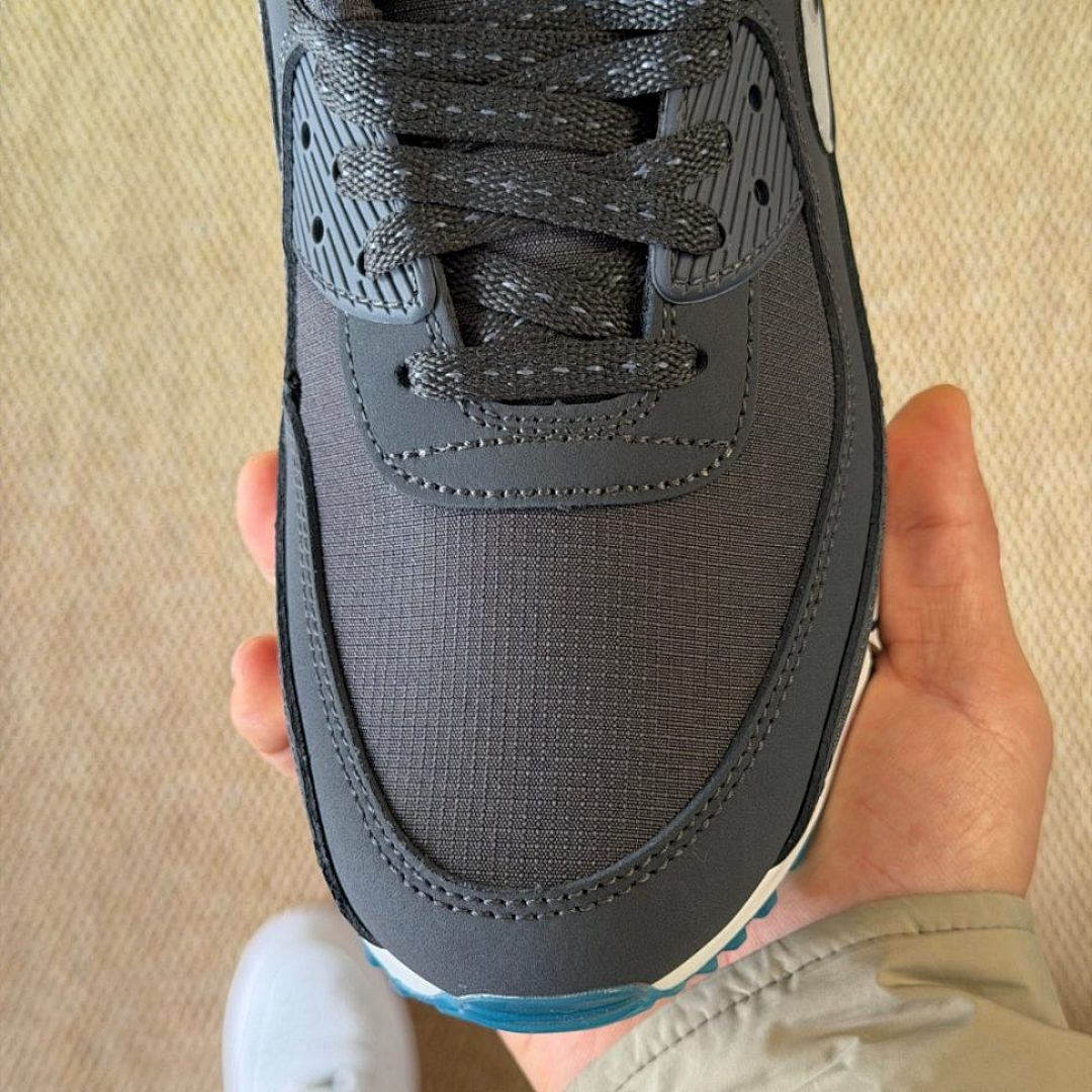 Nike Air Max 90 Black Iron Grey White Photo Blue Men's Lifestyle Sneakers Shoes DQ8974-001 - Image 4