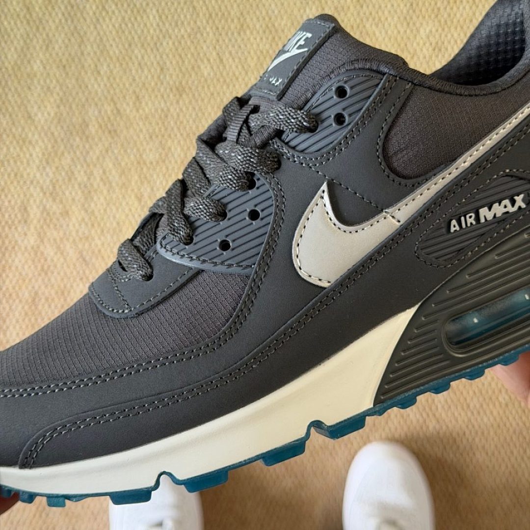 Nike Air Max 90 Black Iron Grey White Photo Blue Men's Lifestyle Sneakers Shoes DQ8974-001 - Image 5