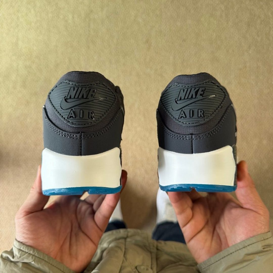 Nike Air Max 90 Black Iron Grey White Photo Blue Men's Lifestyle Sneakers Shoes DQ8974-001 - Image 7