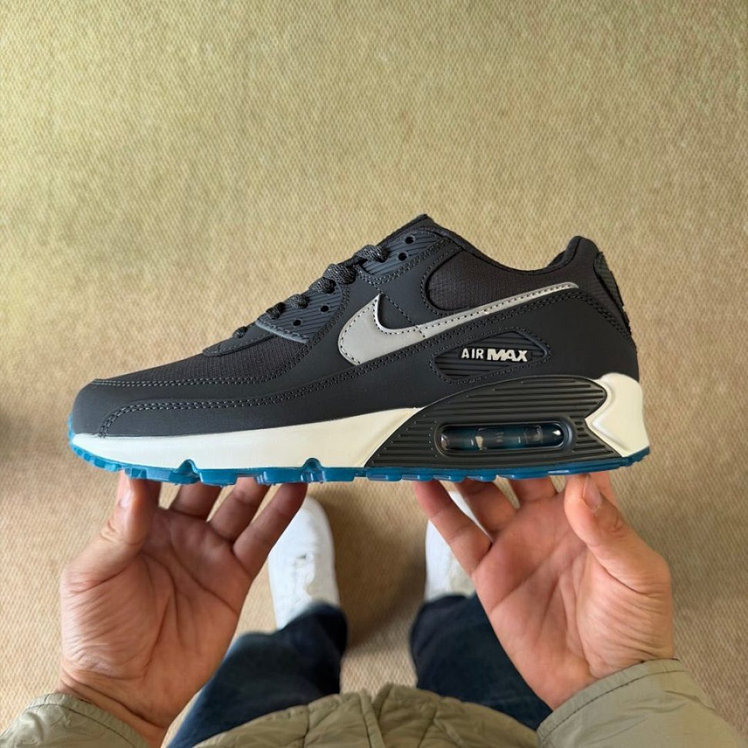 Nike Air Max 90 Black Iron Grey White Photo Blue Men's Lifestyle Sneakers Shoes DQ8974-001 - Image 10